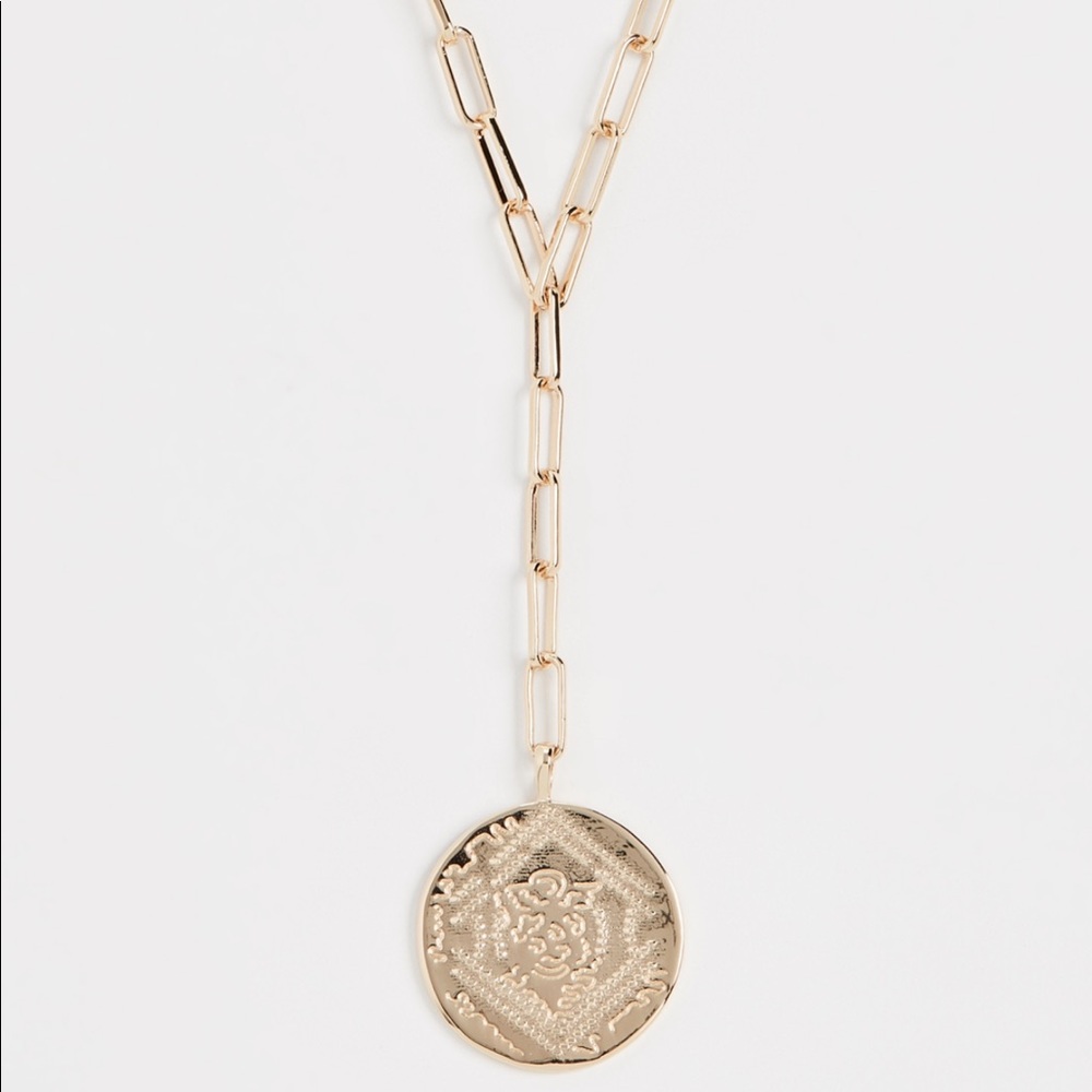 Gorjana Lariat Coin Necklace
